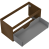 Mexen Box-A under-sink cabinet body 100 cm, 1 drawer, walnut - 91AX0-1000-470-1-86