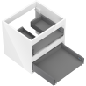Mexen Box-A vanity cabinet body 50 cm, 2 drawers, white gloss - 91AX0-0500-470-2-00