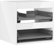 Mexen Box-A vanity cabinet body 50 cm, 2 drawers, white gloss - 91AX0-0500-470-2-00