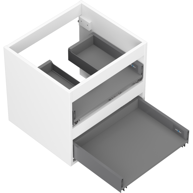 Mexen Box-A Vanity Unit Cabinet 50 cm, 2 Drawers, White Matte - 91AX0-0500-470-2-01