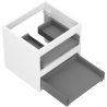 Mexen Box-A vanity cabinet body 50 cm, 2 drawers, matte white - 91AX0-0500-470-2-01