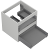 Mexen Box-A under-sink cabinet body 50 cm, 2 drawers, matte gray - 91AX0-0500-470-2-62