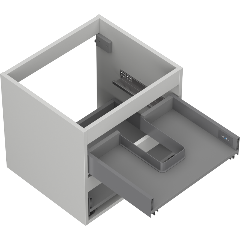 Mexen Box-A Cabinet Body for Sink 50 cm, 2 Drawers, Matte Grey - 91AX0-0500-470-2-62