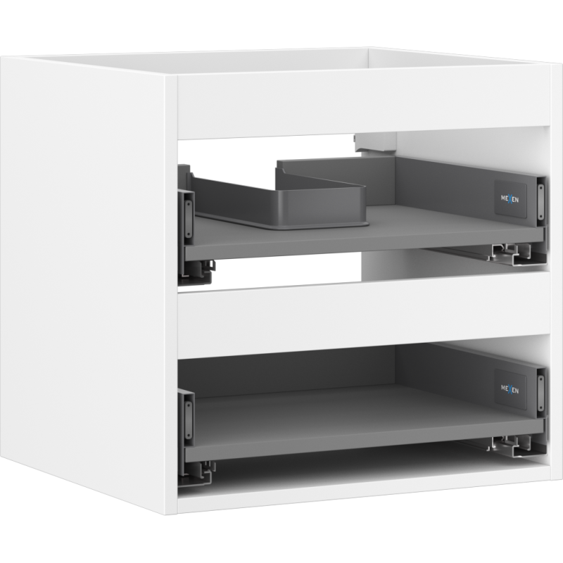 Mexen Box-A vanity cabinet body 50 cm, 2 drawers, matte white - 91AX0-0500-470-2-01