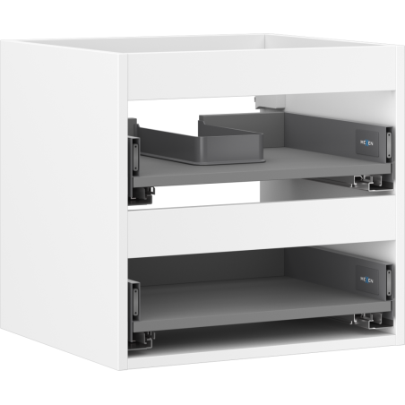 Mexen Box-A vanity cabinet body 50 cm, 2 drawers, matte white - 91AX0-0500-470-2-01
