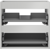 Mexen Box-A under-sink cabinet body 50 cm, 2 drawers, matte gray - 91AX0-0500-470-2-62