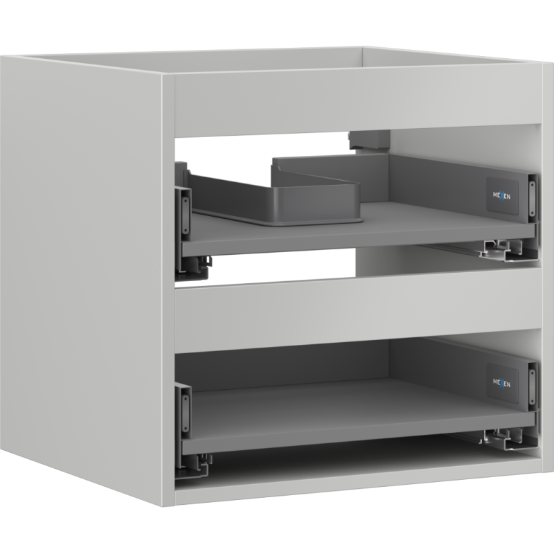Mexen Box-A Cabinet Body for Sink 50 cm, 2 Drawers, Matte Grey - 91AX0-0500-470-2-62