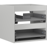 Mexen Box-A Cabinet Body for Sink 50 cm, 2 Drawers, Matte Grey - 91AX0-0500-470-2-62