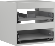 Mexen Box-A under-sink cabinet body 50 cm, 2 drawers, matte gray - 91AX0-0500-470-2-62