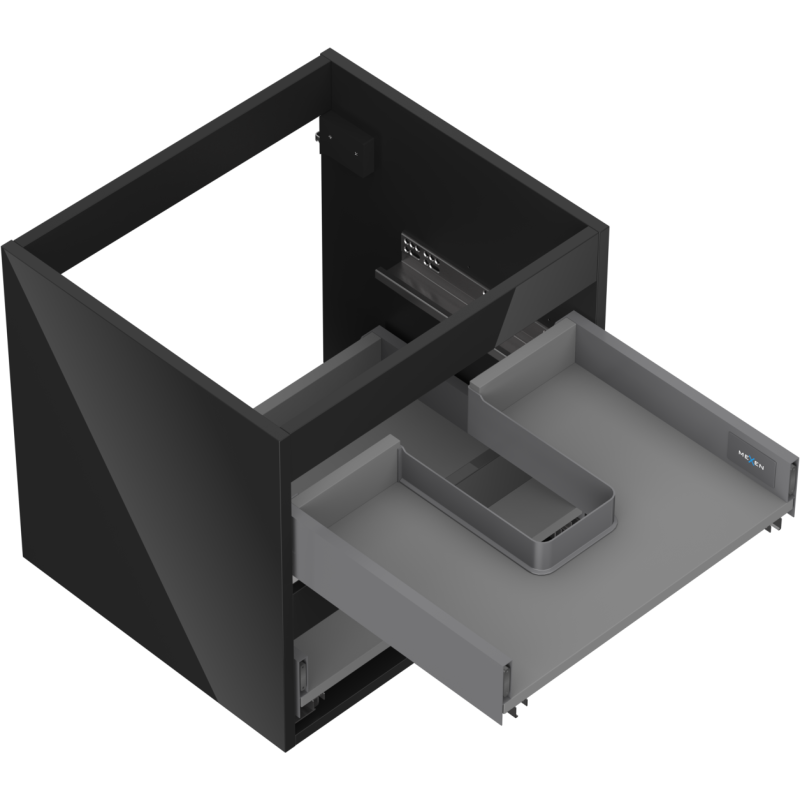 Mexen Box-A Cabinet Corpus for Washbasin 50 cm, 2 Drawers, Black Gloss - 91AX0-0500-470-2-70