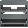 Mexen Box-A Cabinet Body for Washbasin 50 cm, 2 Drawers, Matte Graphite - 91AX0-0500-470-2-66
