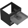 Mexen Box-A Cabinet Base for Sink 50 cm, 2 Drawers, Black Matte - 91AX0-0500-470-2-71