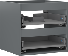 Mexen Box-A base unit for washbasin 50 cm, 2 drawers, matt graphite - 91AX0-0500-470-2-66