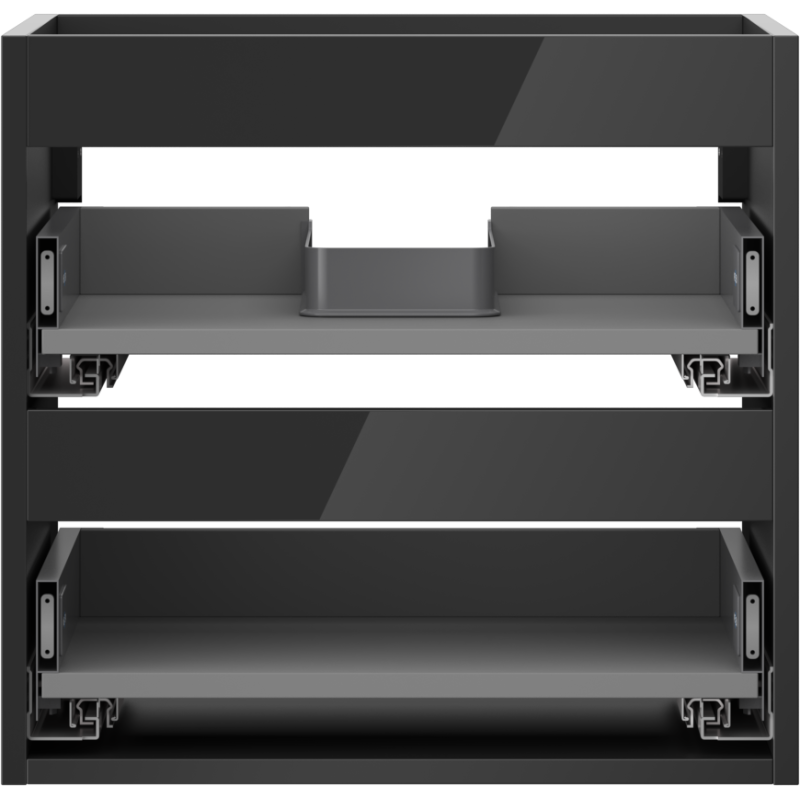 Mexen Box-A Cabinet Corpus for Washbasin 50 cm, 2 Drawers, Black Gloss - 91AX0-0500-470-2-70