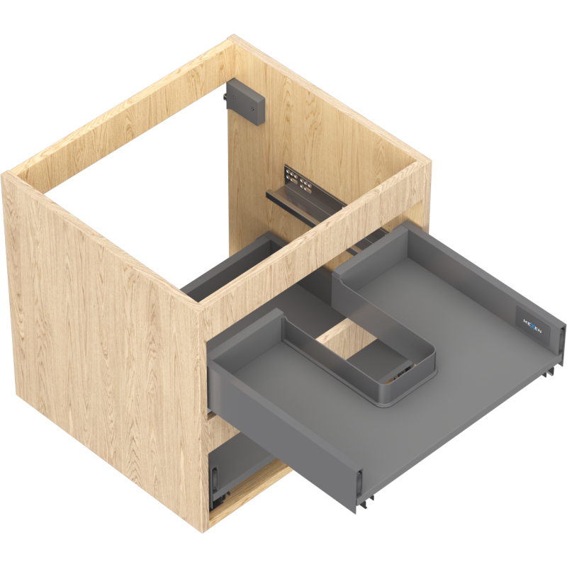 Mexen Box-A cabinet under-sink body 50 cm, 2 drawers, oak - 91AX0-0500-470-2-81