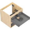 Mexen Box-A under-sink cabinet body 50 cm, 2 drawers, oak - 91AX0-0500-470-2-81
