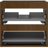 Mexen Box-A Cabinet Body Under Basin 50 cm, 2 Drawers, Walnut - 91AX0-0500-470-2-86