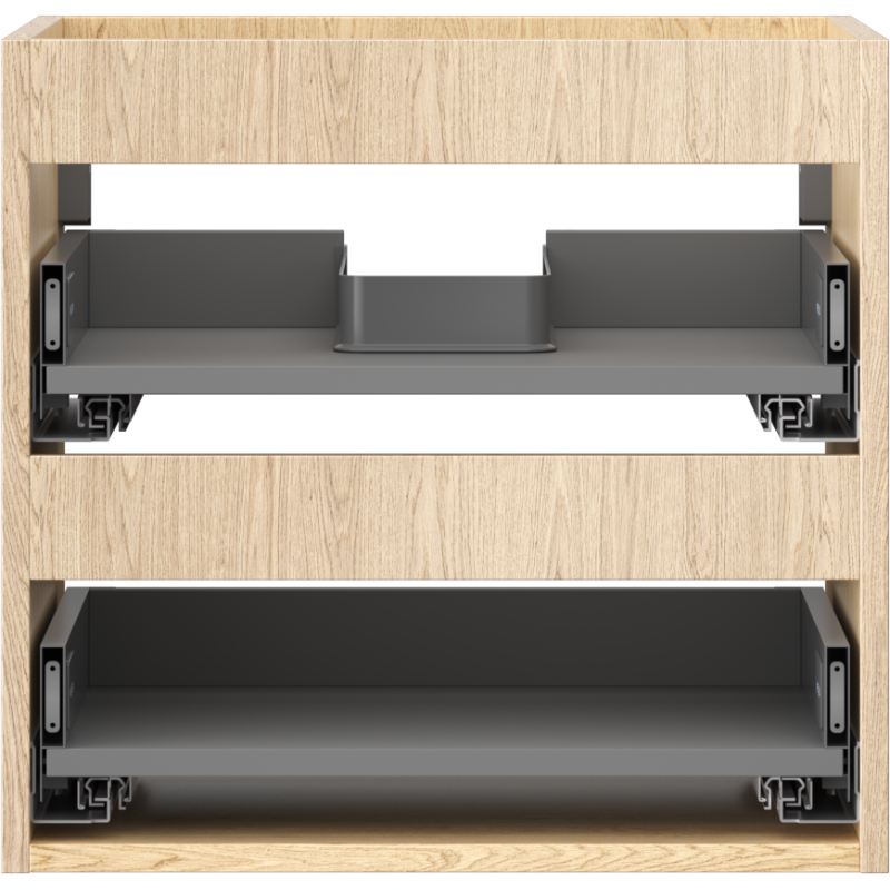 Mexen Box-A cabinet under-sink body 50 cm, 2 drawers, oak - 91AX0-0500-470-2-81