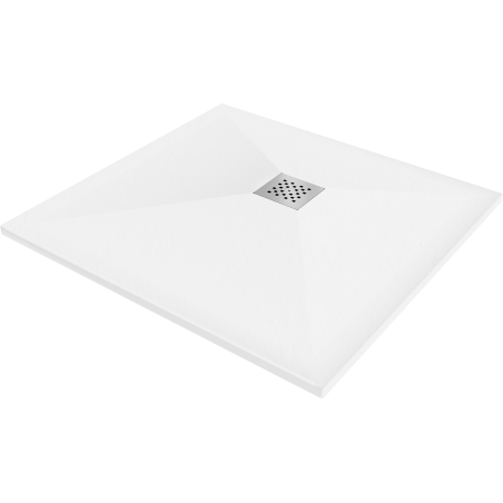 Mexen Stone+ square composite shower tray 70 x 70 cm, White - 44107070