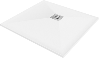 Mexen Stone+ square composite shower tray 70 x 70 cm, White - 44107070