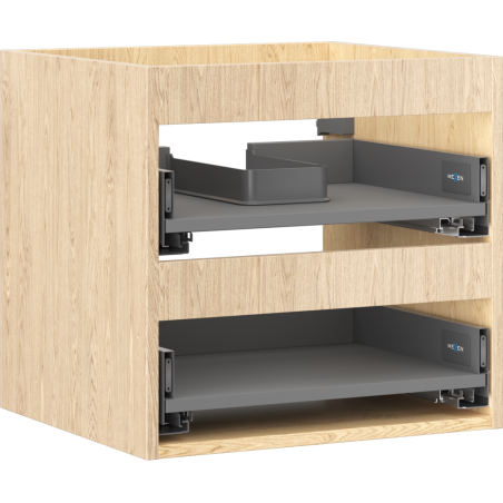 Mexen Box-A under-sink cabinet body 50 cm, 2 drawers, oak - 91AX0-0500-470-2-81