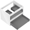 Mexen Box-A 60 cm Sink Cabinet Body, 2 Drawers, White Gloss - 91AX0-0600-470-2-00