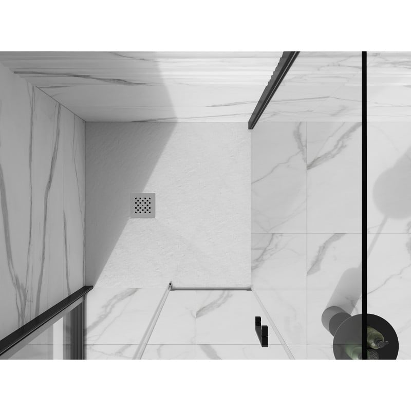 Mexen Stone+ composite square shower tray 70 x 70 cm, white - 44107070