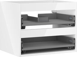Mexen Box-A vanity cabinet body 60 cm, 2 drawers, white gloss - 91AX0-0600-470-2-00