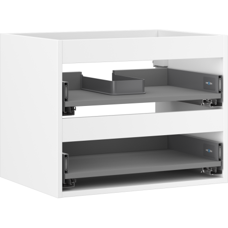 Mexen Box-A cabinet under-sink 60 cm, 2 drawers, white matte - 91AX0-0600-470-2-01