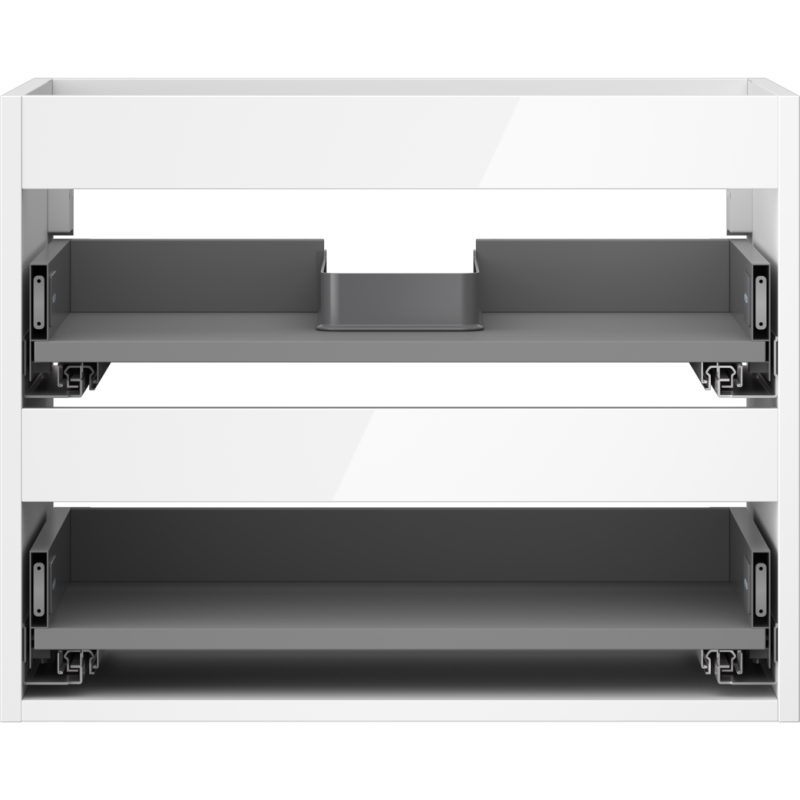 Mexen Box-A vanity cabinet body 60 cm, 2 drawers, white gloss - 91AX0-0600-470-2-00