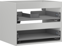 Mexen Box-A bathroom cabinet frame 60 cm, 2 drawers, matte gray - 91AX0-0600-470-2-62