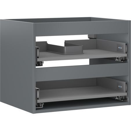 Mexen Box-A cabinet body under the sink 60 cm, 2 drawers, matte graphite - 91AX0-0600-470-2-66