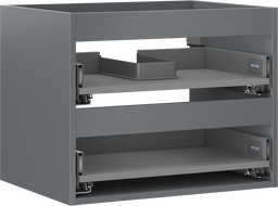 Mexen Box-A cabinet body under the sink 60 cm, 2 drawers, matte graphite - 91AX0-0600-470-2-66