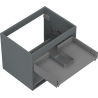 Mexen Box-A cabinet body under the sink 60 cm, 2 drawers, matte graphite - 91AX0-0600-470-2-66