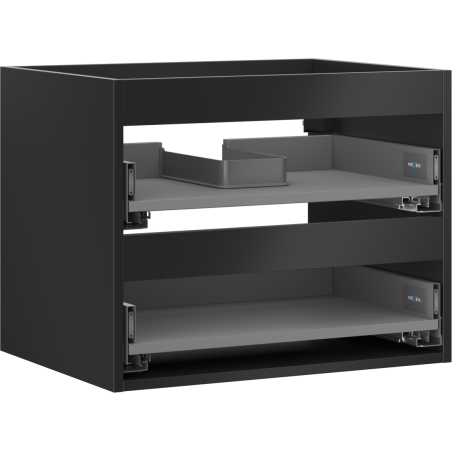 Mexen Box-A cabinet body for washbasin 60 cm, 2 drawers, black matte - 91AX0-0600-470-2-71