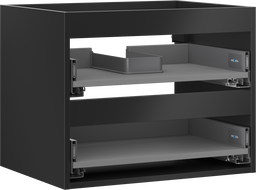 Mexen Box-A cabinet body for washbasin 60 cm, 2 drawers, black matte - 91AX0-0600-470-2-71