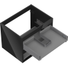 Mexen Box-A Cabinet Body for Washbasin 60 cm, 2 Drawers, Black Gloss - 91AX0-0600-470-2-70