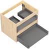 Mexen Box-A Cabinet Body for Washbasin 60 cm, 2 Drawers, Oak - 91AX0-0600-470-2-81
