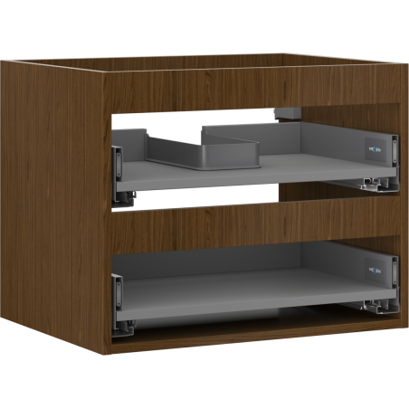 Mexen Box-A cabinet body for washbasin 60 cm, 2 drawers, walnut - 91AX0-0600-470-2-86
