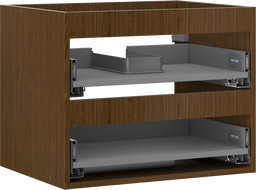 Mexen Box-A cabinet body for washbasin 60 cm, 2 drawers, walnut - 91AX0-0600-470-2-86