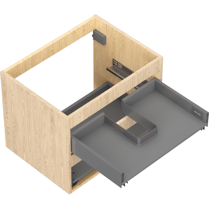 Mexen Box-A cabinet body for washbasin 60 cm, 2 drawers, oak - 91AX0-0600-470-2-81