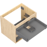 Mexen Box-A Cabinet Body for Washbasin 60 cm, 2 Drawers, Oak - 91AX0-0600-470-2-81