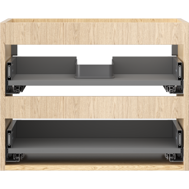 Mexen Box-A cabinet body for washbasin 60 cm, 2 drawers, oak - 91AX0-0600-470-2-81