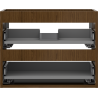 Mexen Box-A cabinet body for washbasin 60 cm, 2 drawers, walnut - 91AX0-0600-470-2-86