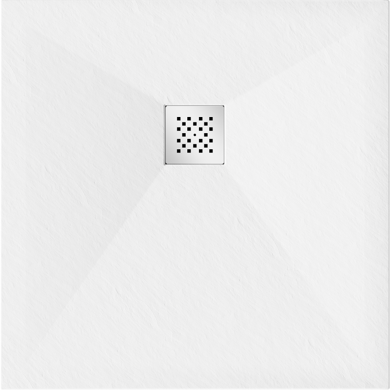 Mexen Stone+ composite square shower tray 70 x 70 cm, white - 44107070