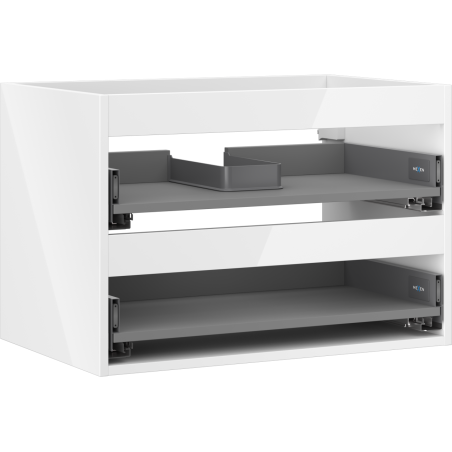 Mexen Box-A 70 cm Vanity Cabinet Frame, 2 Drawers, White Gloss - 91AX0-0700-470-2-00