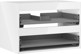 Mexen Box-A 70 cm Vanity Cabinet Frame, 2 Drawers, White Gloss - 91AX0-0700-470-2-00