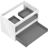 Mexen Box-A 70 cm Vanity Cabinet Frame, 2 Drawers, White Gloss - 91AX0-0700-470-2-00