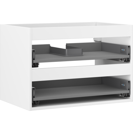 Mexen Box-A 70 cm Vanity Unit Cabinet, 2 Drawers, White Matte - 91AX0-0700-470-2-01