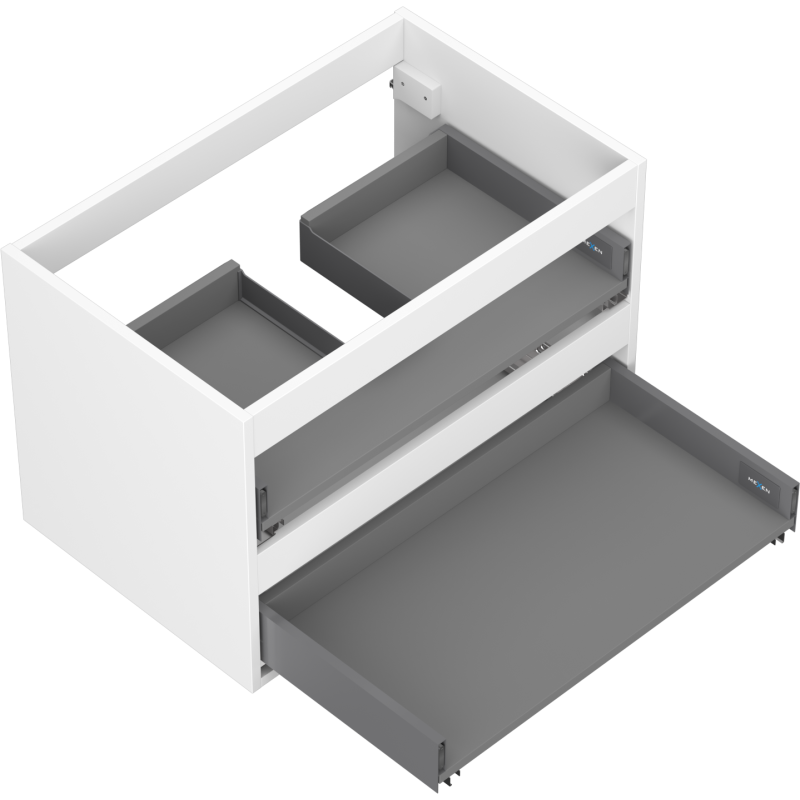 Mexen Box-A 70 cm Vanity Unit Cabinet, 2 Drawers, White Matte - 91AX0-0700-470-2-01
